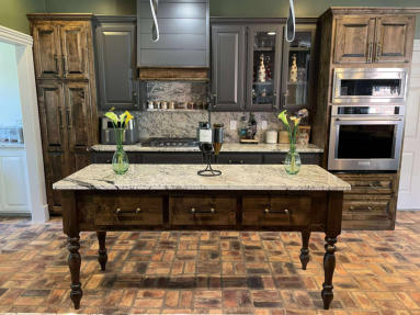 Custom built kitchen island